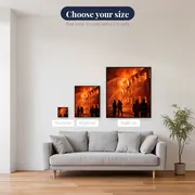 Brave Firefighters Against the Burning Building – available sizes