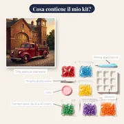 Camion dei pompieri d'epoca in caserma – contenuto del kit