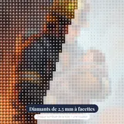 Pompier portant un enfant sauvé – gros plan des diamants