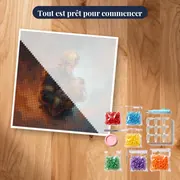 Pompier portant un enfant sauvé – kit prêt à commencer