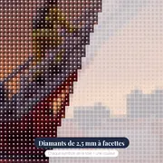 Pompier grimpant l’échelle au crépuscule – gros plan des diamants