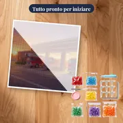 Caserma dei pompieri all'alba – kit pronto per iniziare