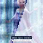 Ice Queen Platinum Braid Snowflakes – diamond close-up