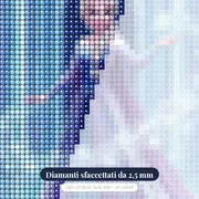 Regina dei ghiacci con treccia di platino – primo piano dei diamanti