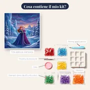 Sorelle principesse in abbraccio nel ghiaccio – contenuto del kit