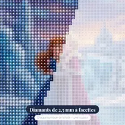 Câlin des princesses sous la neige – gros plan des diamants