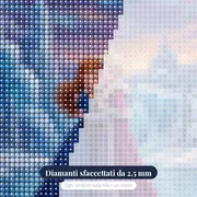 Sorelle principesse in abbraccio nel ghiaccio – primo piano dei diamanti