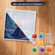Twee zussen in ijswinterlandschap – pakket klaar om te beginnen