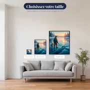 Jeune Homme, Renne et Lac Gelé – tailles disponibles