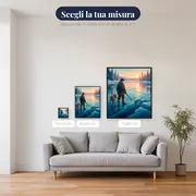 Renna e giovane sul lago ghiacciato – misure disponibili