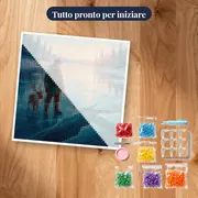 Renna e giovane sul lago ghiacciato – kit pronto per iniziare