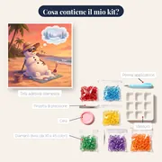 Pupazzo di neve in vacanza al mare – contenuto del kit