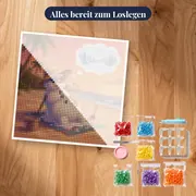 Schneemann mit Sommerhut am Strand – Set bereit zum Loslegen