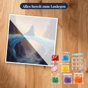 Königin auf Eisbrücke über Schlucht – Set bereit zum Loslegen