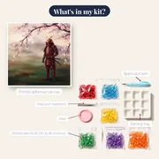 Crimson Warrior Beneath Blossoms – kit contents