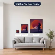 Samurai vor roter Sonne und Fuji – verfügbare Größen