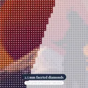 Samurai Before Red Sun and Mount Fuji – diamond close-up