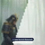 Kneeling Samurai in Misty Bamboo – diamond close-up