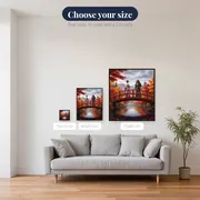 Geisha and Samurai on Autumn Bridge – available sizes
