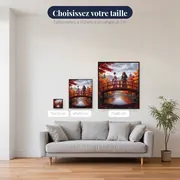 Geisha et samouraï au pont rouge – tailles disponibles