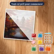 Geisha et samouraï au pont rouge – kit prêt à commencer
