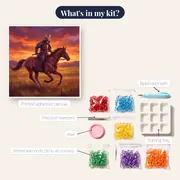 Samurai Charging at Sunset – kit contents