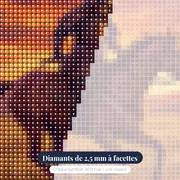 Cavalier samouraï au crépuscule – gros plan des diamants