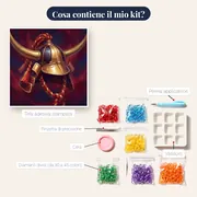 Elmo Samurai con Corna Dorate – contenuto del kit