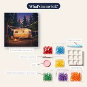 Pine Forest Camper Van at Dusk – kit contents