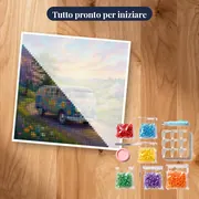 Van Hippie Fiorito su Strada di Campagna – kit pronto per iniziare