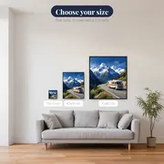 Snowy Mountain Pass Motorhome Journey – available sizes