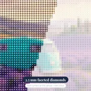 Turquoise Van in Lavender Fields – diamond close-up