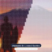 Guerrier maasaï devant le Kilimandjaro – gros plan des diamants