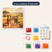 Donne Africane con Ceste sulla Savana – contenuto del kit