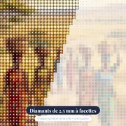 Femmes de savane aux paniers – gros plan des diamants