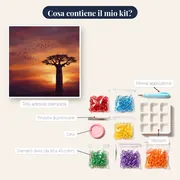 Baobab al Tramonto con Stormo – contenuto del kit