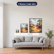 Round Huts Under a Bright Sky – available sizes