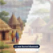 Round Huts Under a Bright Sky – diamond close-up