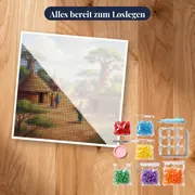 Runde Hütten unter weitem Himmel – Set bereit zum Loslegen