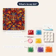Vivid Tribal Mask Pattern – kit contents