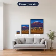 Elephant Family Before Kilimanjaro – available sizes