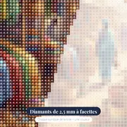 Marché africain aux tissus colorés – gros plan des diamants