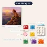 Lion on a Rock at Sunrise – kit contents