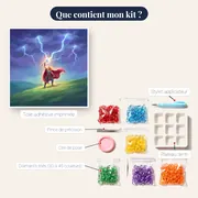 Héros blond invoquant la foudre – contenu du kit