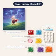 Eroe Biondo con Martello e Fulmini – contenuto del kit