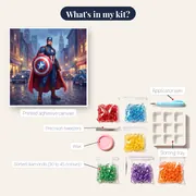 Star Shield Hero on City Street – kit contents