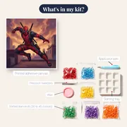 Red Masked Merc with Katanas – kit contents
