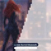 Red-Haired Heroine on Rainy Rooftop – diamond close-up