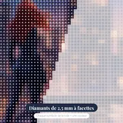 Héroïne rousse sous la pluie – gros plan des diamants