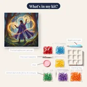 Mystic Cloak Golden Light Circles – kit contents